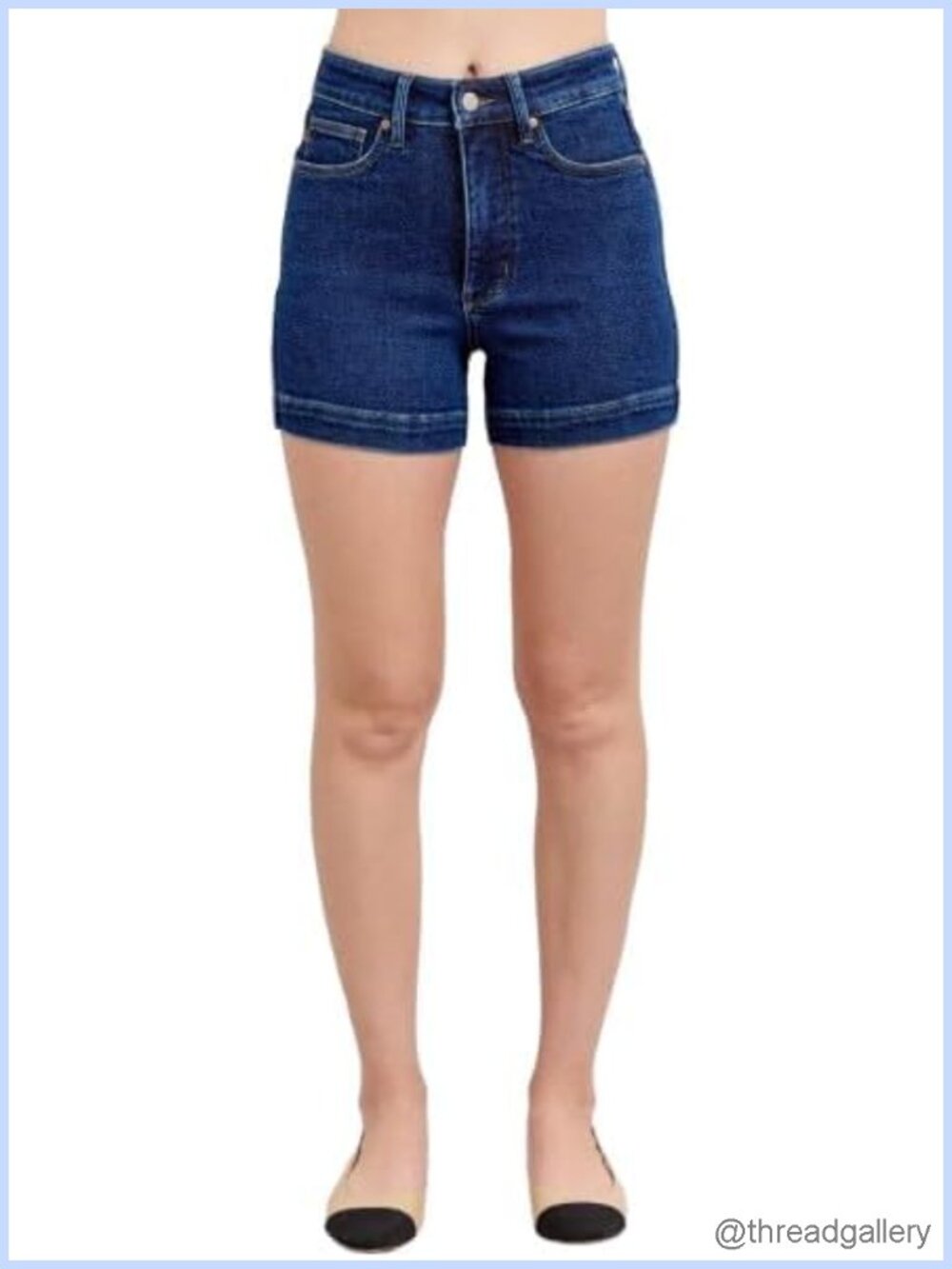 Judy Blue High Waist Tummy Control Denim Shorts Stretch 4.25 Inseam